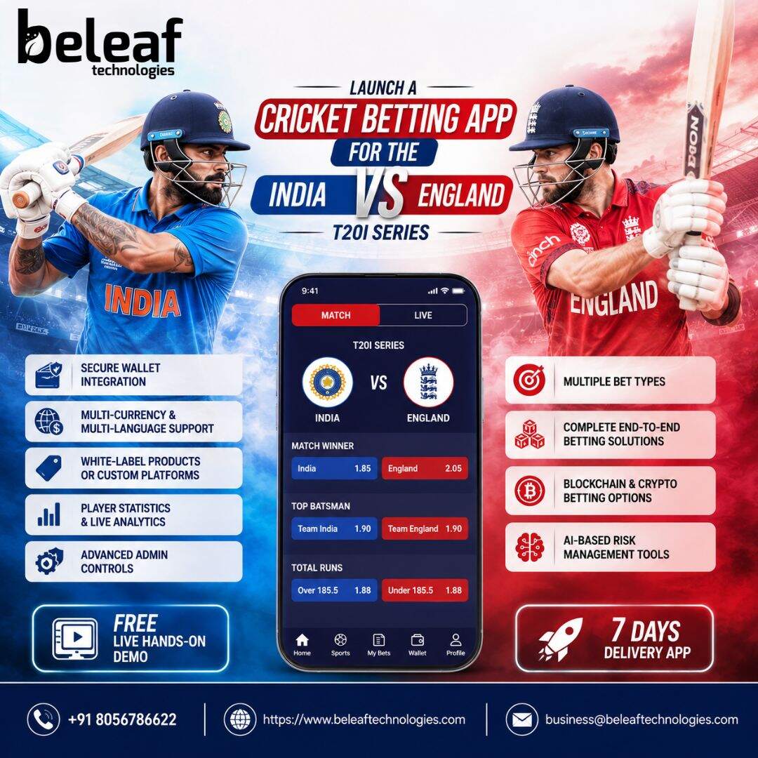 launch a Cricket Betting App for the India vs England T20I Series